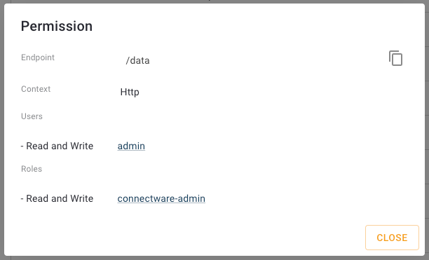 Permission Details dialog